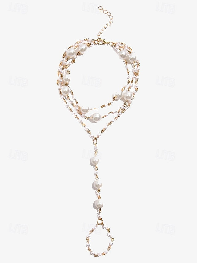 Elegant Foot Women's Bracelet – Chain Ankle Pearl