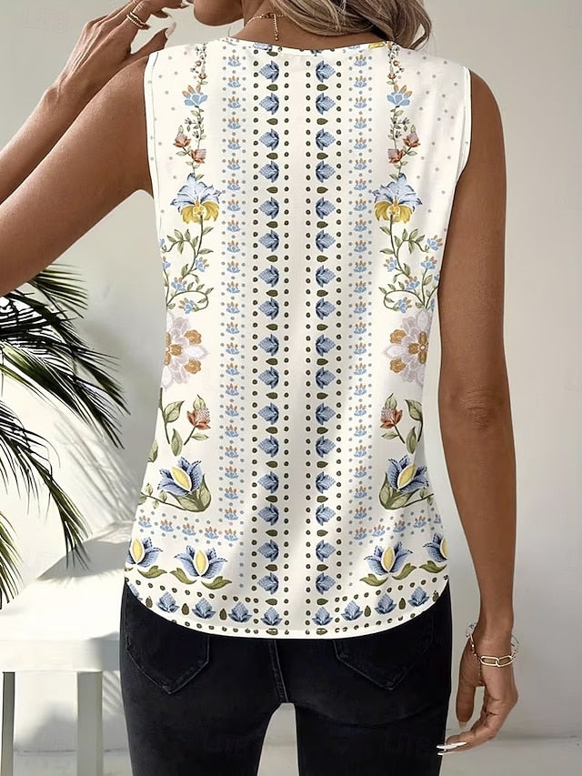 Women's Tank Top Floral Graphic Tribal Elegant Vintage