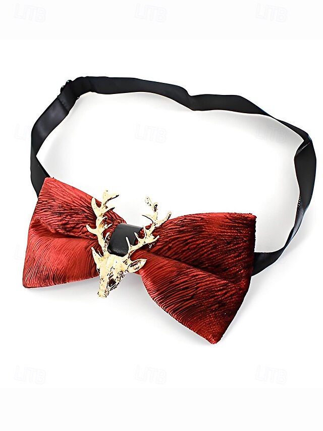 Deer Gold Tie Pin Men's with Velvet Head Bow