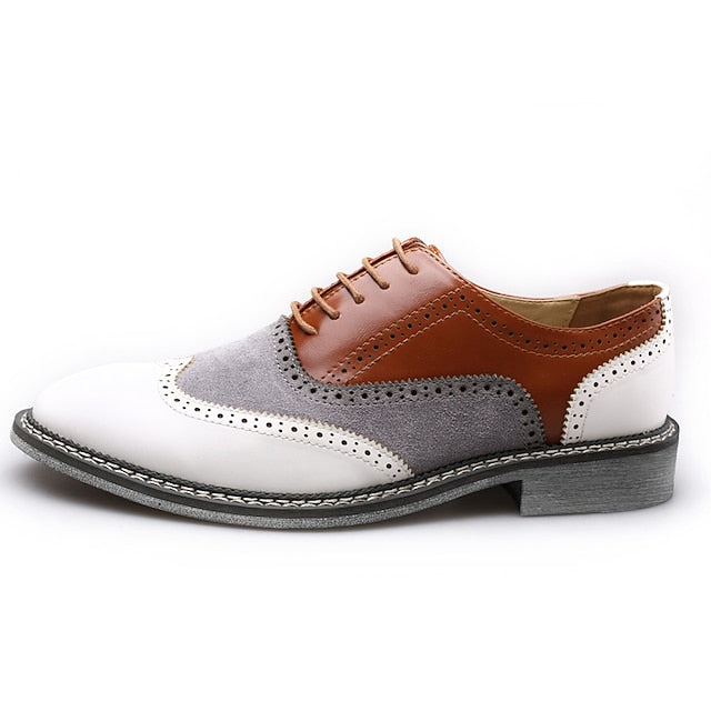 Oxford Men's Gatsby-Inspired Wingtip Shoes Spectator in