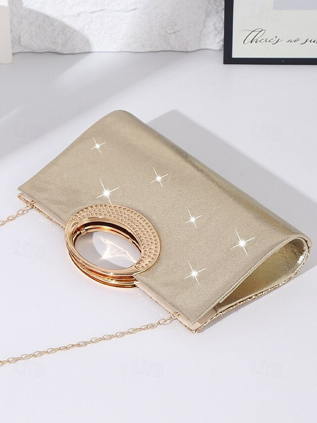 with Silver Women's Evening Clutch Bag Glitter Gold