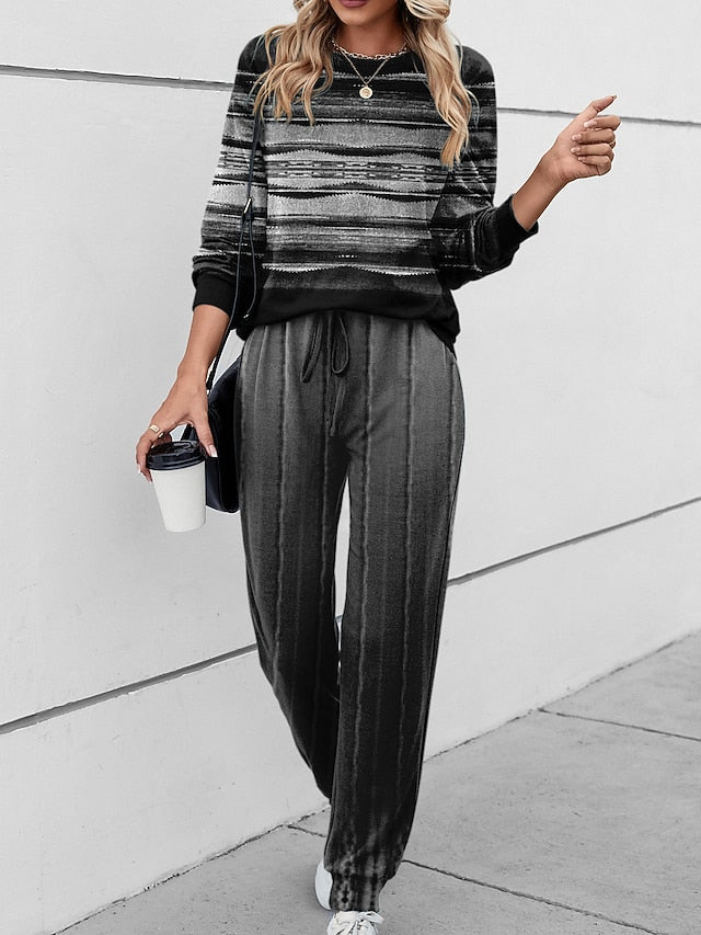 Women's 2 Pieces Sweatshirt Tracksuits Sports Daily