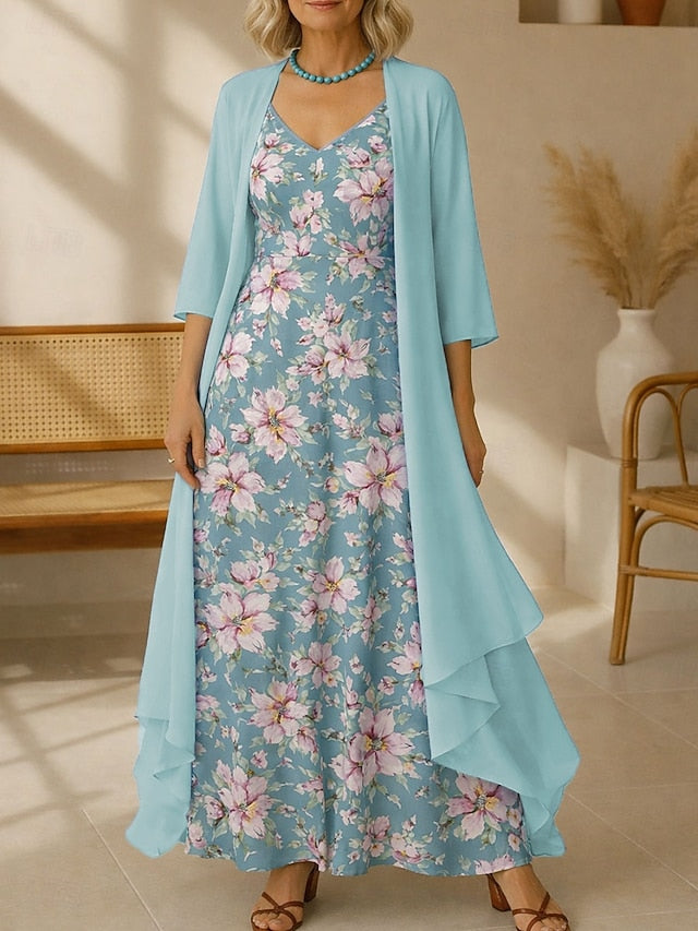 Women's Maxi Dress Dress Set A Line Dress Vacation Boho