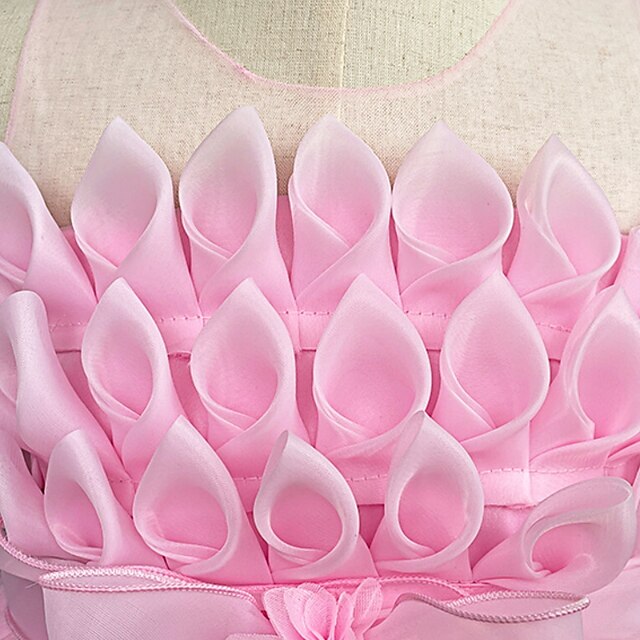 Kids Flower Girls' Girl Colored Solid Dress