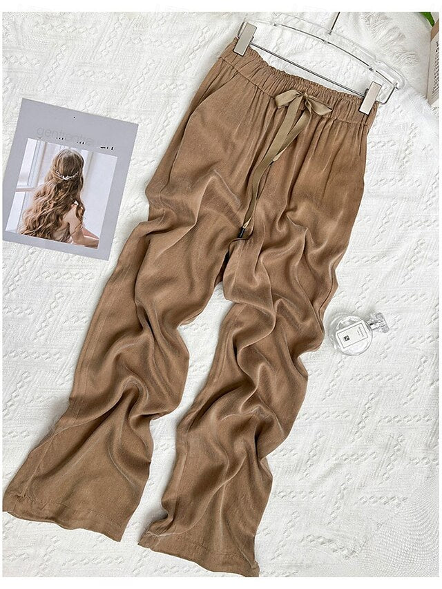 Women's Culottes Wide Leg Wide Leg Chinos Straight Elegant