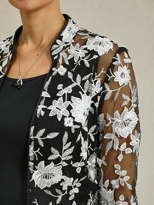 Women's Dressy Tops Lace Tops Floral Elegant Vintage High