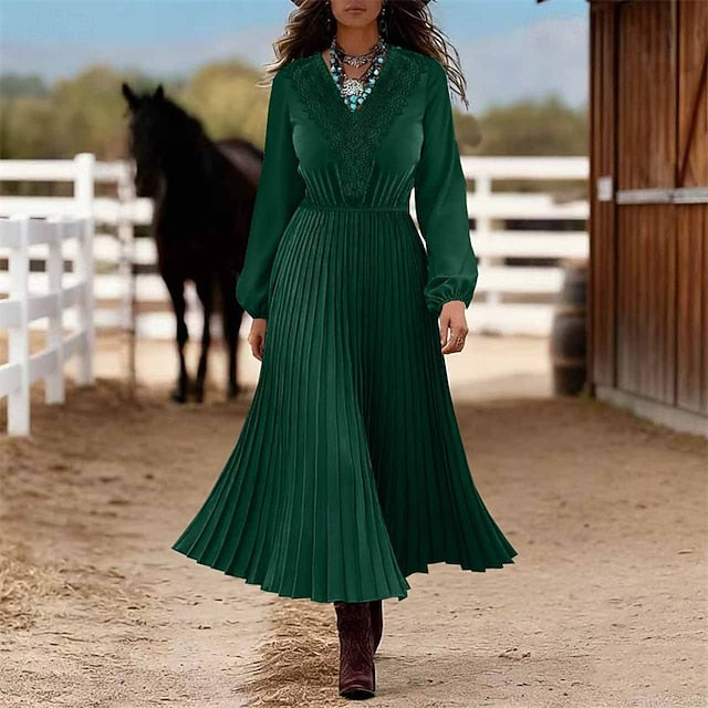 Women's Midi Dress Lace Dress Sheath Dress Swing Dress