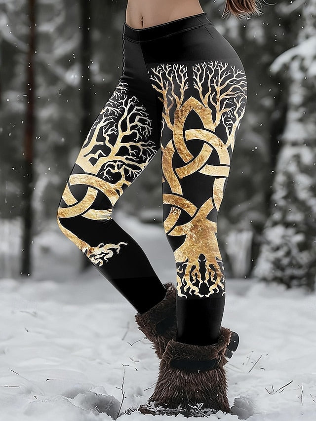 Women's Leggings Loungewear Vintage Ethnic Style Casual