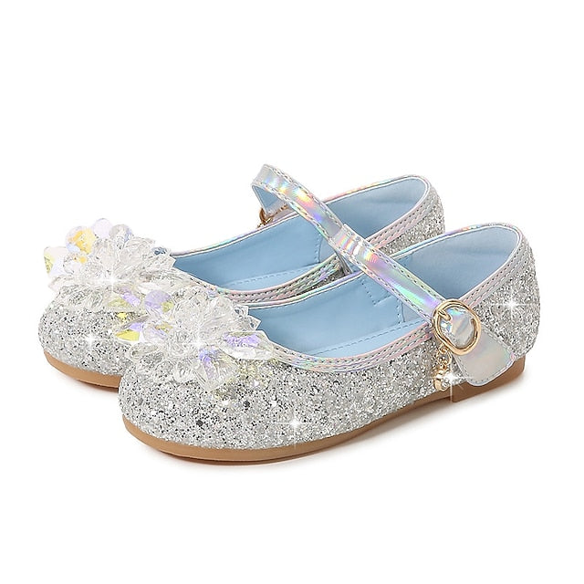 Girls' Princess Walking Portable Shoes Flats PU Leather