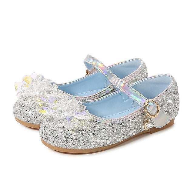 Flats Leather Portable PU Girls' Shoes Princess Walking