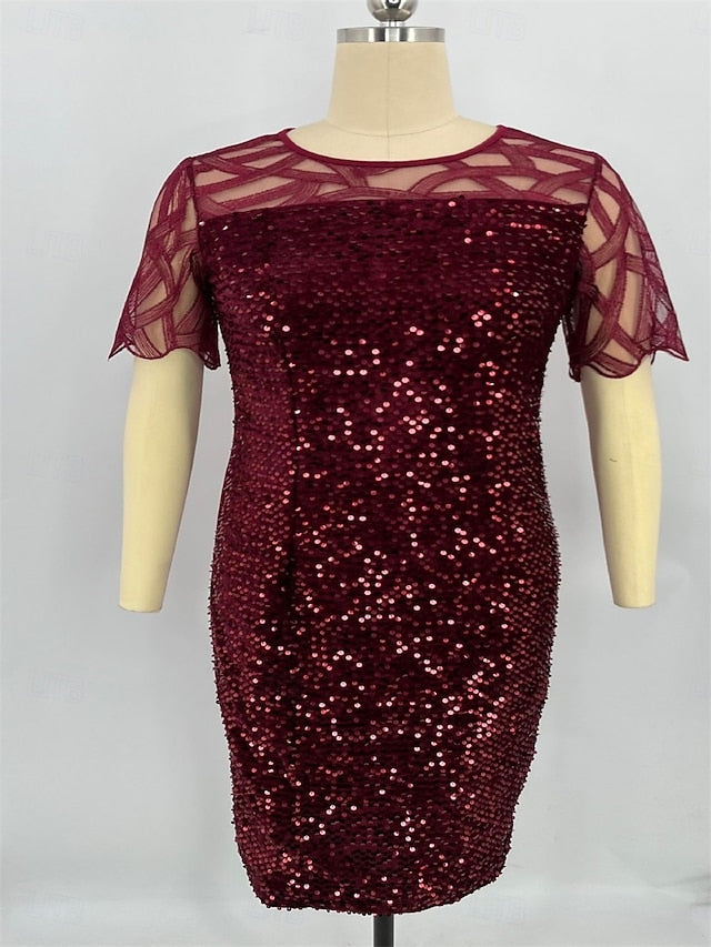 Dress Mother of the Bride Dress Elegant Crew Neck Tea Length