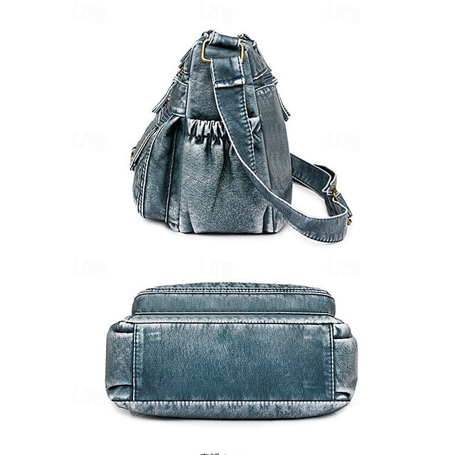 Crossbody Women's Vintage Faux Leather with Brown Bag