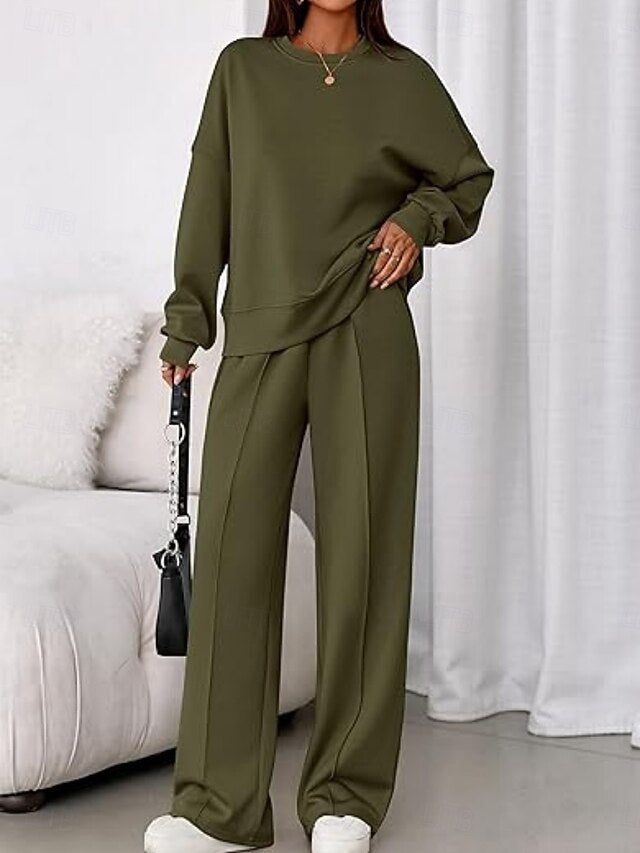 Women's Two Piece Sets Pants Sets Bolero Top Long Sleeve