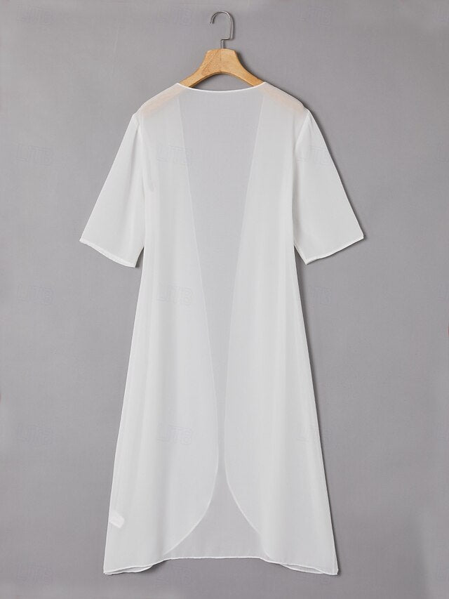 Women's Chiffon Tops Solid Color Elegant Stylish Half