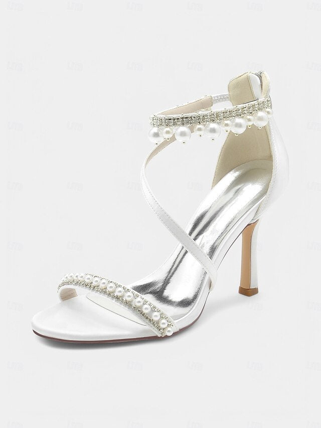 Heels Strap Satin Party  Chic Pink Ankle – Pointed-Toe