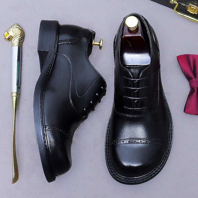 Oxford Leather First Genuine Shoes- Toe Cap Men's