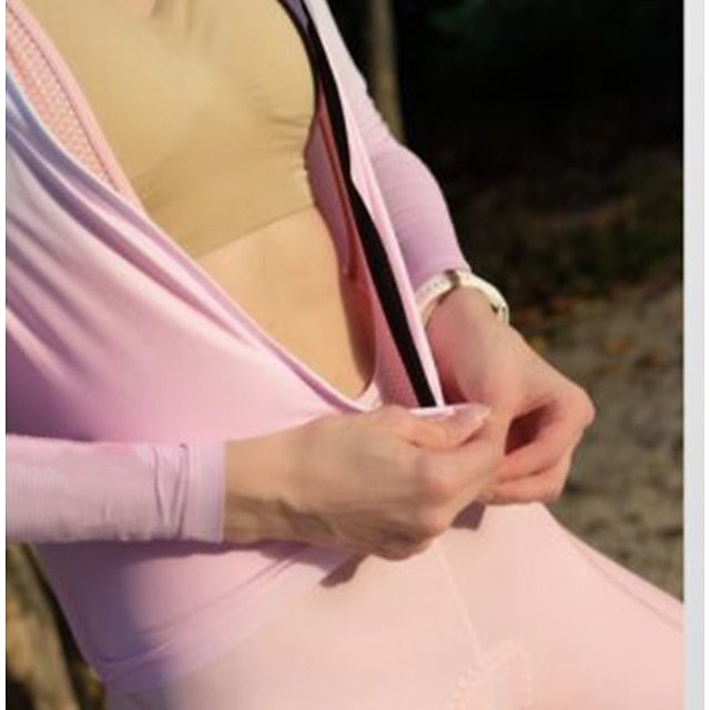 Women's Cycling Jersey Gradient Long Sleeve Bike Jersey Top