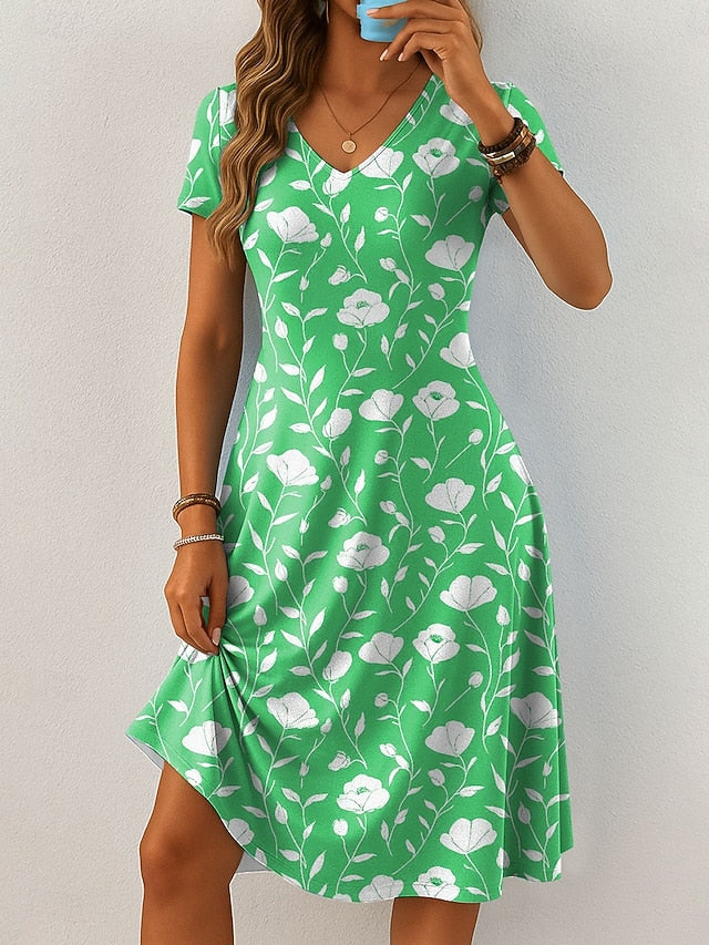 Women's Midi Dress Knit Dress Casual Dress T Shirt Dress