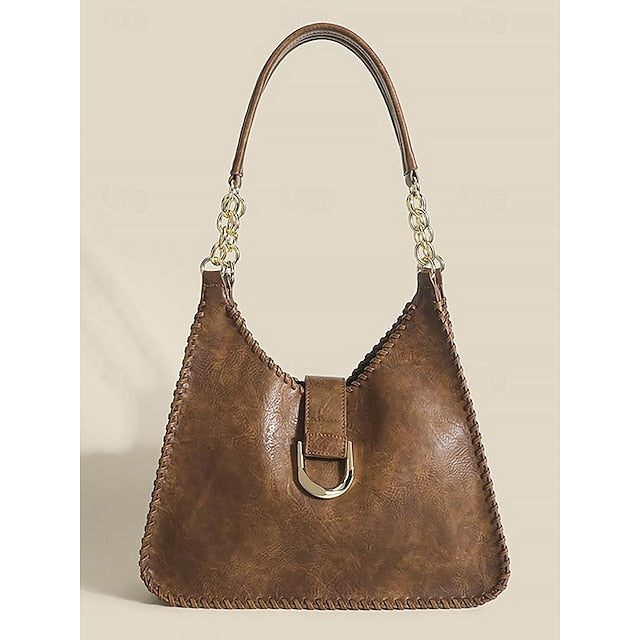 Large Strap Vintage Women's Chain with – Bag Hobo Leather