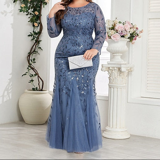 Trumpet Floor Evening Gown Mermaid Formal Sparkle Dress /