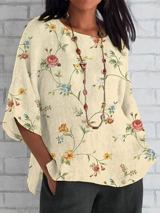 Women's Shirt Print Floral Graphic Vintage Daily Stylish