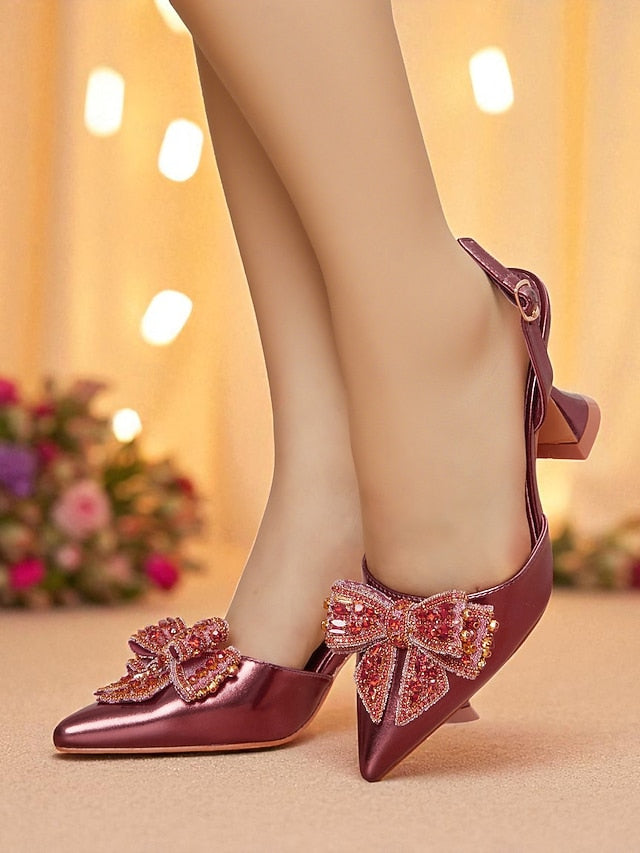 Pumps Slingback Gold - Metallic Toe Pointed High Women's