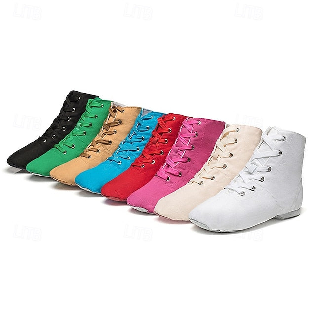Women's Children's Soft Sole Dance Shoes, Lace-Up
