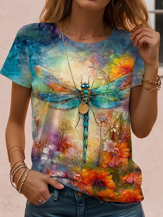 Women's T Shirt Print Graphic Animal Vintage Stylish