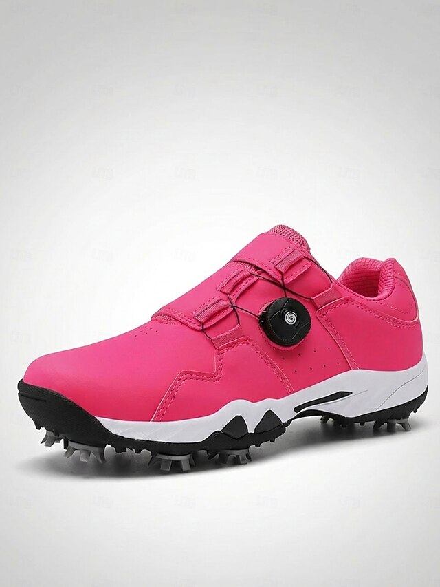 Women's Rose Pink Sporty Golf Shoes – Cushioned Low-Top