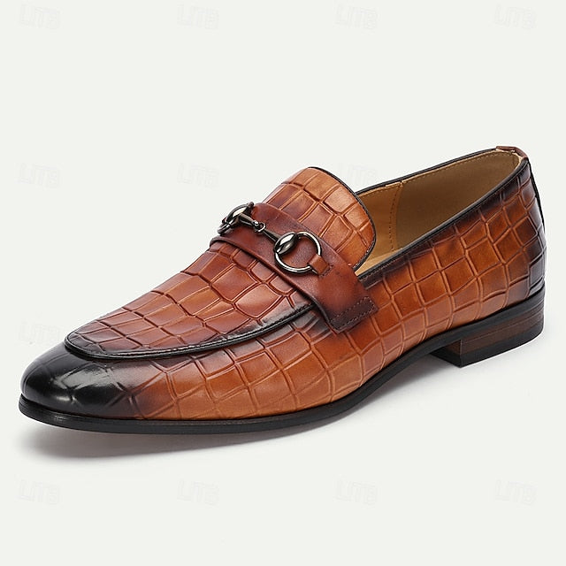 Men's Loafers Tassel with Suede Faux and Detail Brown
