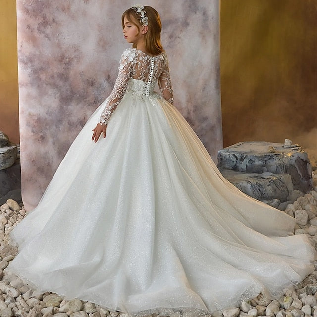 Flower Girls' First Communion Party Dress Girl