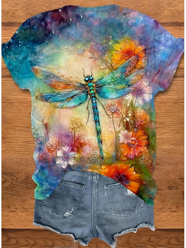 Women's T Shirt Print Graphic Animal Vintage Stylish