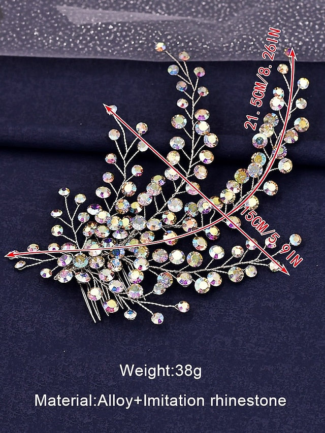 Bridal Elegant Hair Accessory Crystal and Rhinestone Flower –