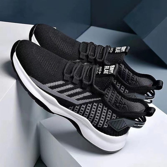 Casual Men's Sporty Look Sneakers Shoes Flyknit