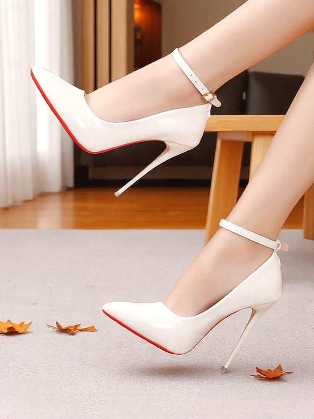 Ankle Women's Leather with Heels Stiletto Patent Black