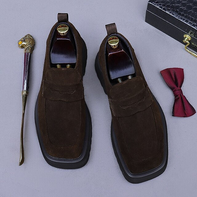 Leather Suede -Classic Business Loafers Men's Cowhide
