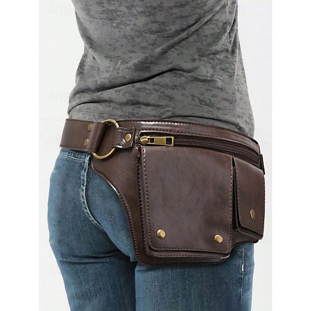 Bag Utility Women's with Vintage Belt Faux Leather