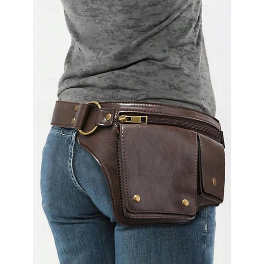 Bag Utility Women's with Vintage Belt Faux Leather