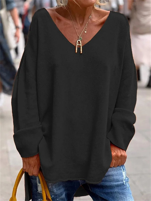 Women's Tunic Oversized Sweatshirt Pullover Sports Basic