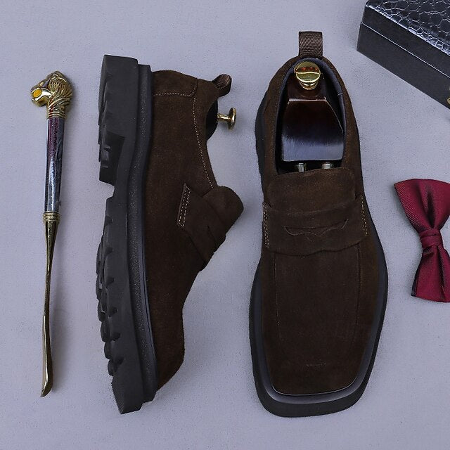Leather Suede -Classic Business Loafers Men's Cowhide