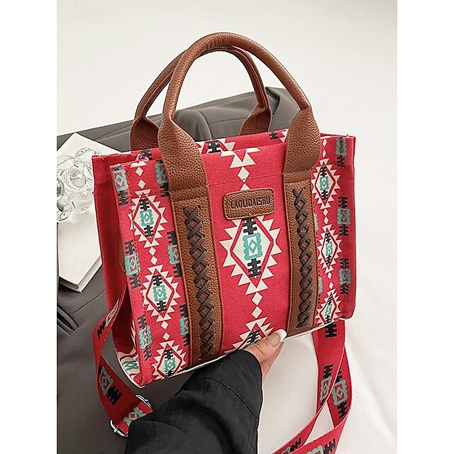 Tote Boho Ethnic Vintage-Inspired Women's Bag – Print
