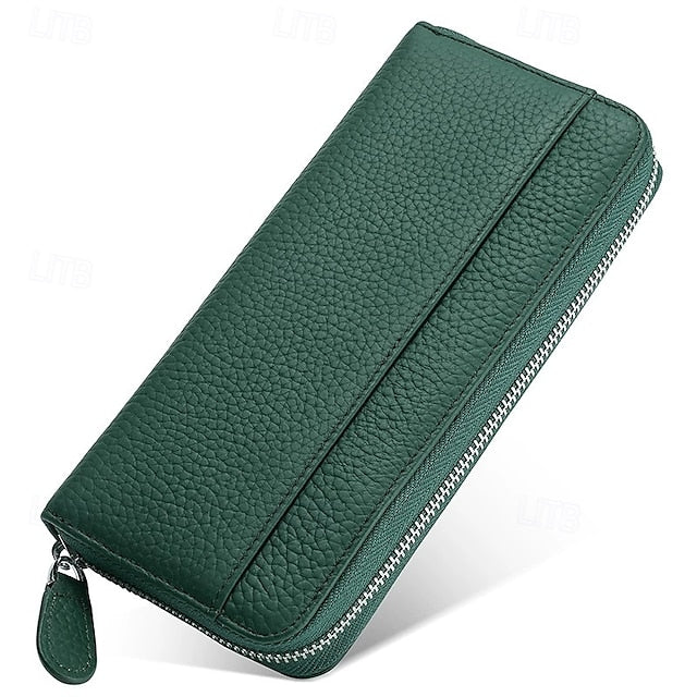 Cowhide Wallet Card Credit Leather Women's Holder