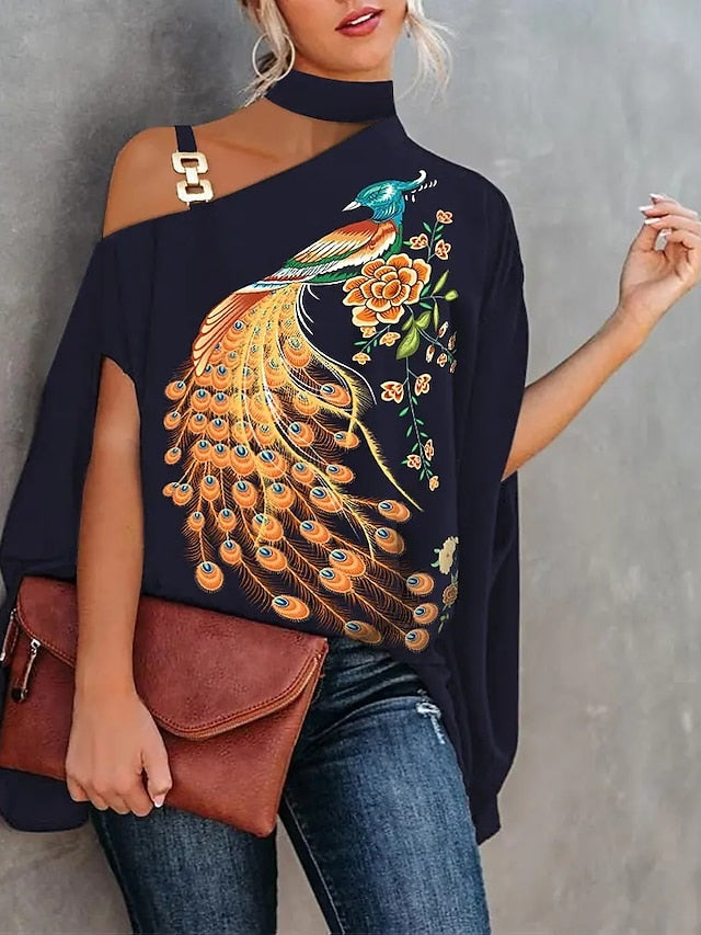 Women's Shirt Going Out Tops Blouse Concert Tops Black Navy