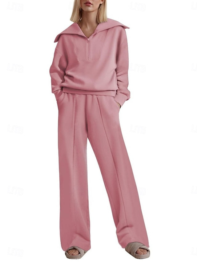 Women's Pants Sets Bolero Top Long Sleeve Shirt Collar