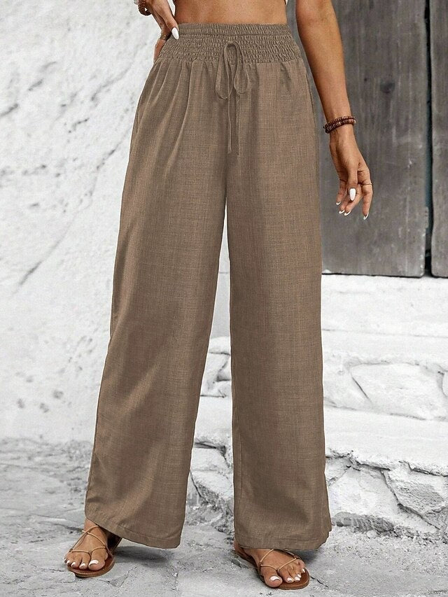 Women's Trousers Casual Pants Straight Vacation Fashion