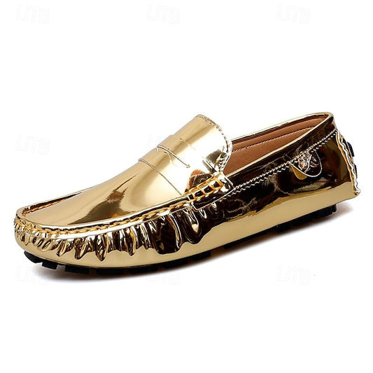 Slip-Ons Loafers Men's Driving Leather Penny PU