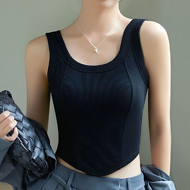 Women's Camisole Tank Top Basic Sleeveless Regular Tops