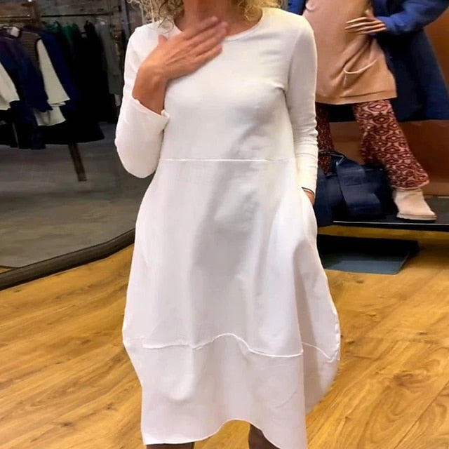 Women's Midi Dress Hoodie Dress Casual Dress Elegant