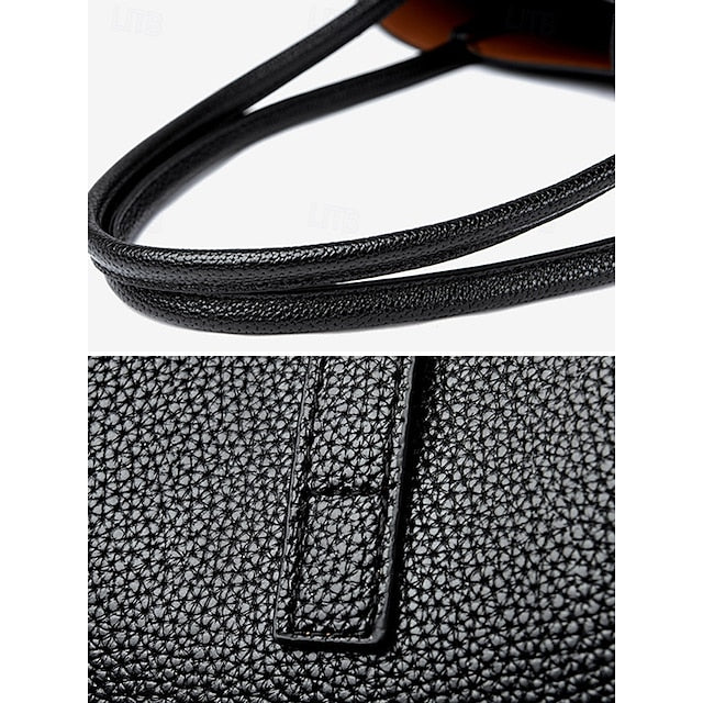 Leather Green Bag Tote Faux Women's