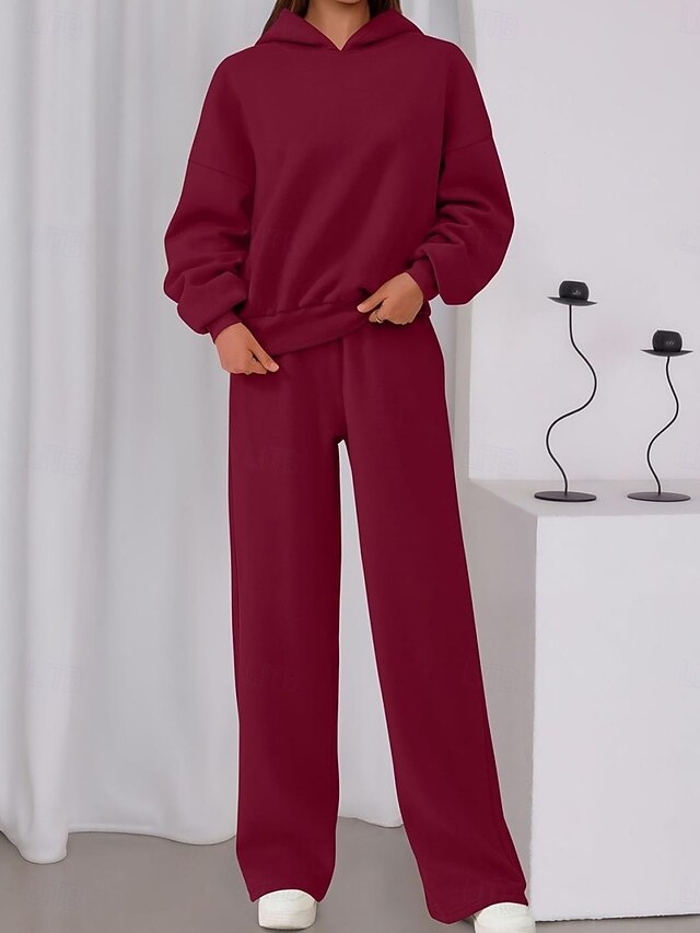 Women's Two Piece Sets Hoodie Tracksuit Long Sleeve Hooded